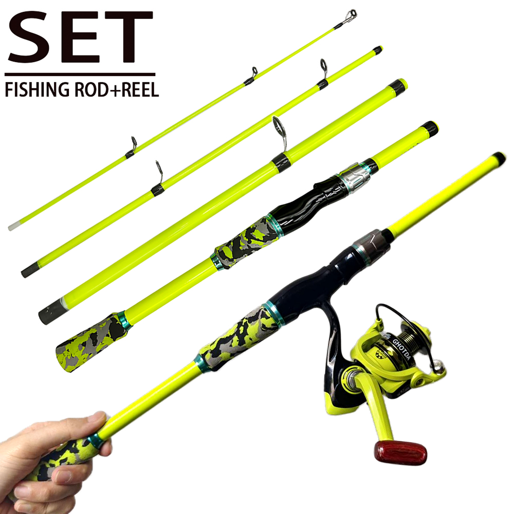 Spincast Reel - スピンキャスティング釣り竿コンボセット 1.8m 2.1m ML スピニングリール 淡水・海水対応